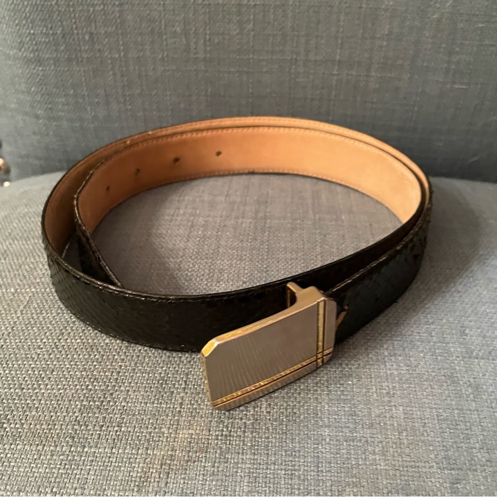 Christopher Roberts Snakeskin Leather Belt